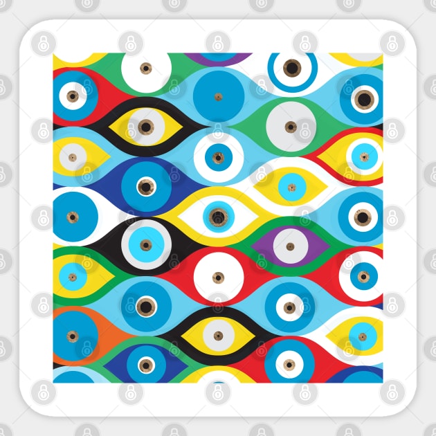 Colorful Evil Eye protection pattern Sticker by Nartissima